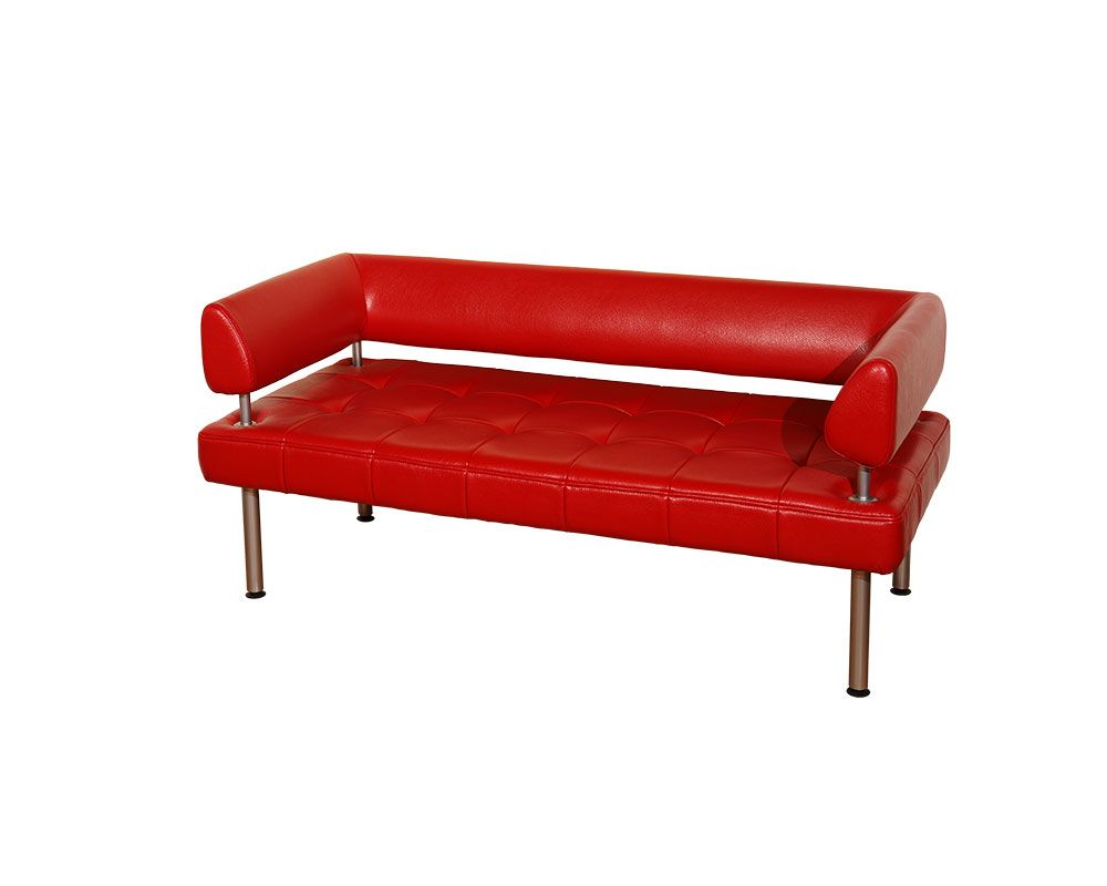 Диван ПРЕМ'ЄРА ТЕТРА 7, з підлокітниками, червоний, 1560х680х730 мм.